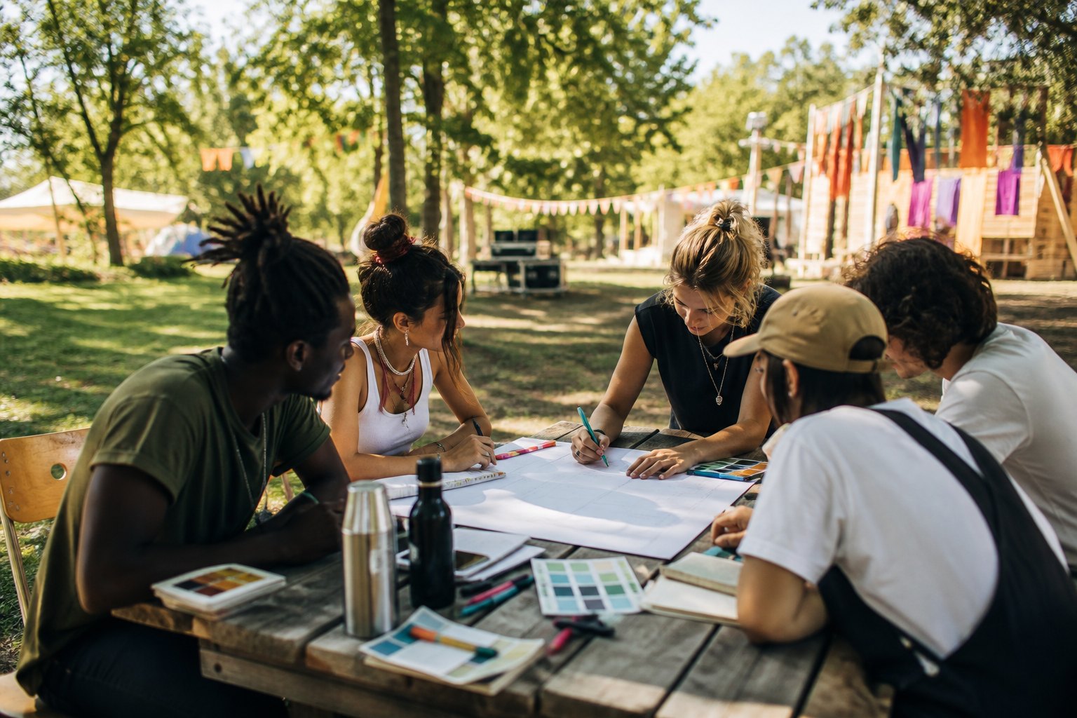 Fiktives SummerPulse-Team bei der Vorbereitung